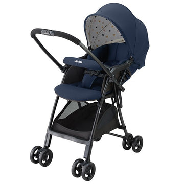 アップリカ カルーンエアー メッシュ コンフェッティ ネイビー(NV) 両対面ベビーカー ハイシート51cm 最軽量3.9kg【3年保証対象品】【送料無料 沖縄・一部地域を除く】【ラッピング不可商品】